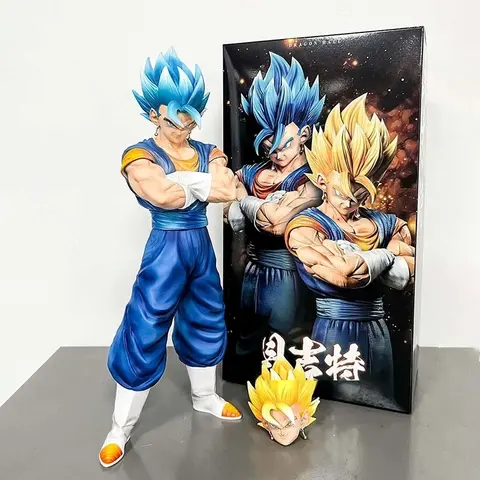 Action Figure - Super Saiyan Blue Hair Yellow Hair Collectible Anime Model Decoration Gift