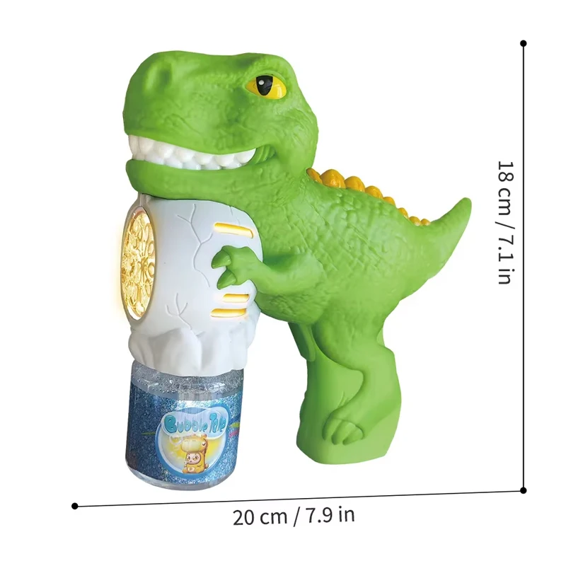 Bubble Machine Dinosaurus Bubble Gun voor kinderen Bubble Blaster LED-licht Dinosaurus Tyrannosaurus Zeep Waterspeelgoed