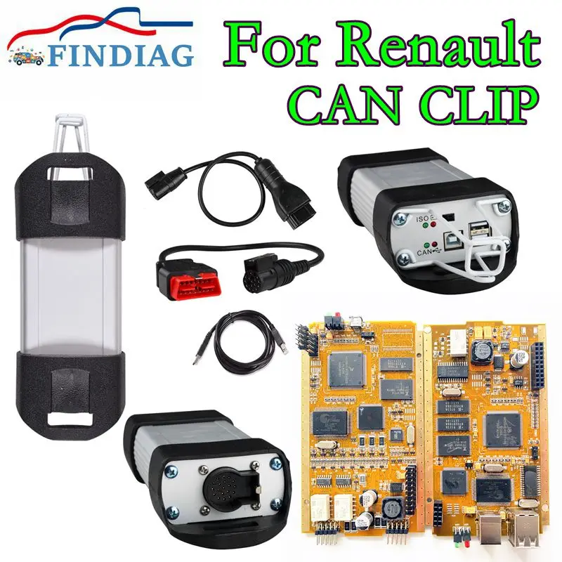 

Для Renault V212 CAN CLIP Считыватель кодов Сканер CYPRESS AN2131QC AN2135SC NEC Реле Золотой Полный чип Печатная плата Стабильная банка зажима