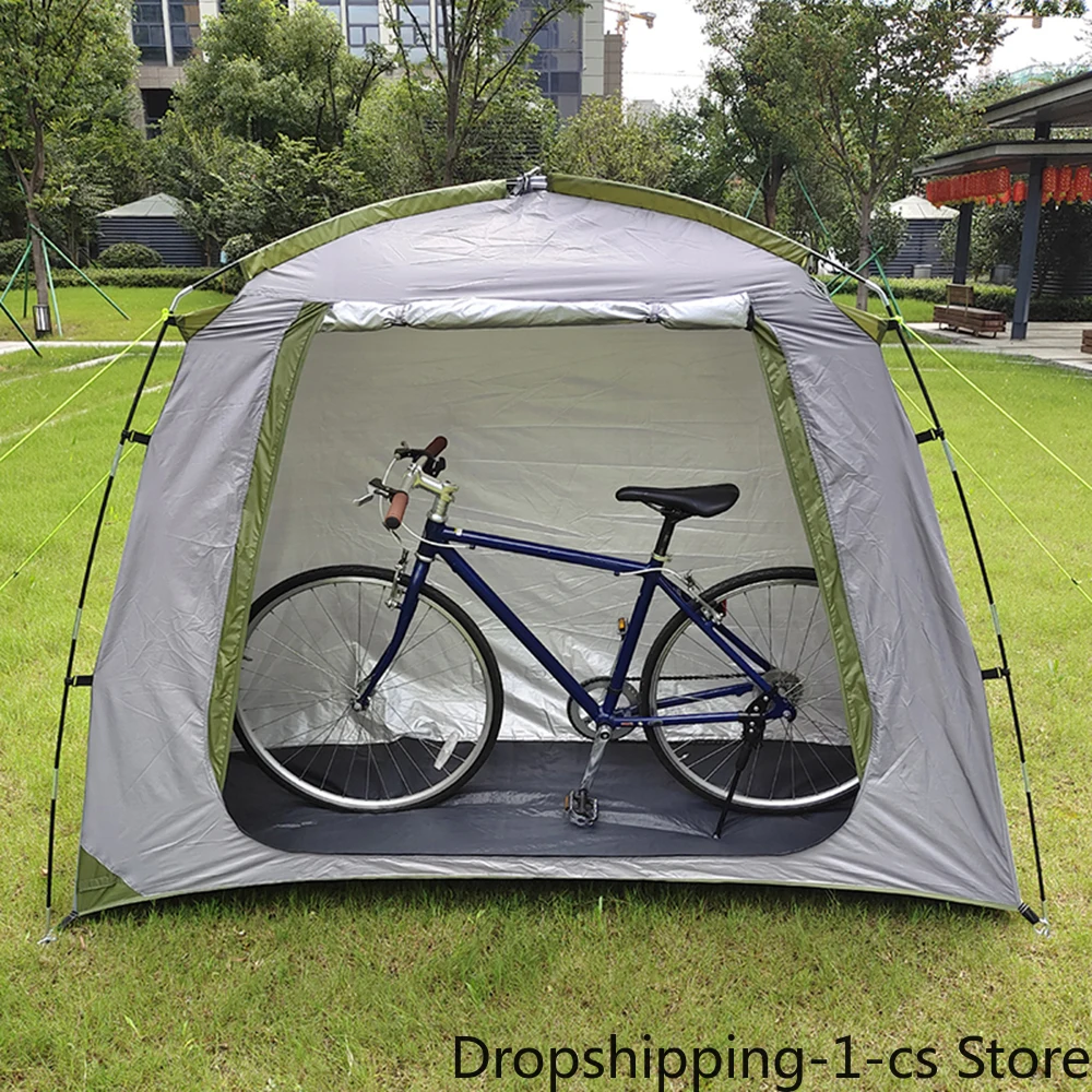 

SAHOO Bike Tent Waterproof Outdoor Bicycle Storage Tent Silver Coated Polyester Bike Shelter Space Saving Bicycle Storage Cover