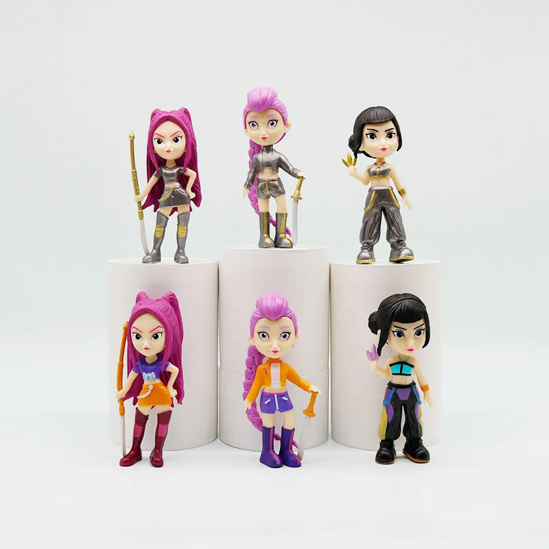 2026 Hot-Selling 6-Piece KpopDevil Team Doll Set, Cartoon Action Figures, PVC Desktop Decoration Models, Collectible Gift Figuri