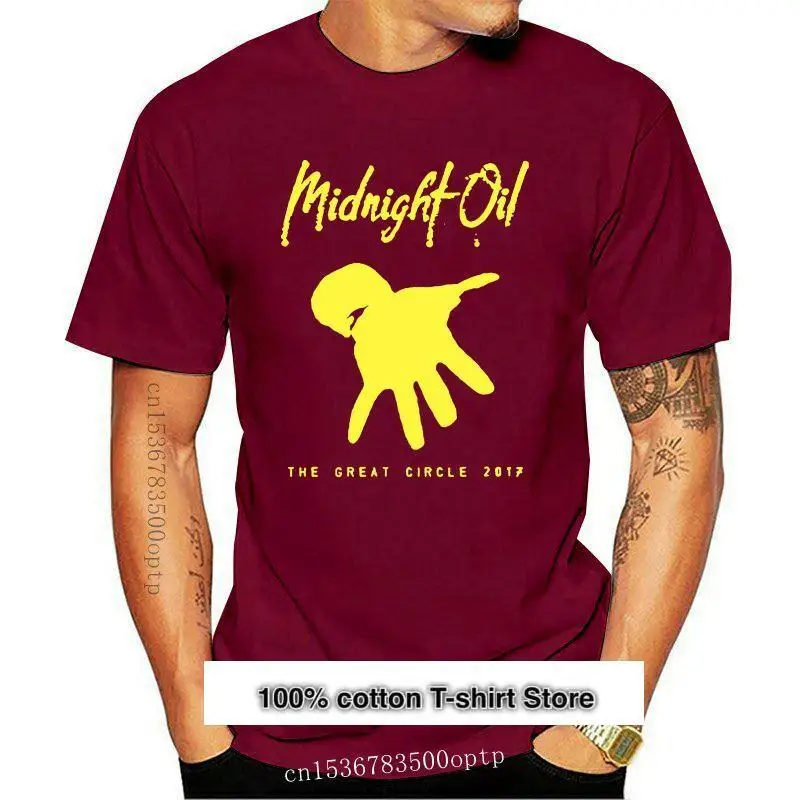 

Camiseta negra para hombre, camisa con estampado «Midnight Oil Tour», 2024, Date en la espalda, S, 4Xl, 014470