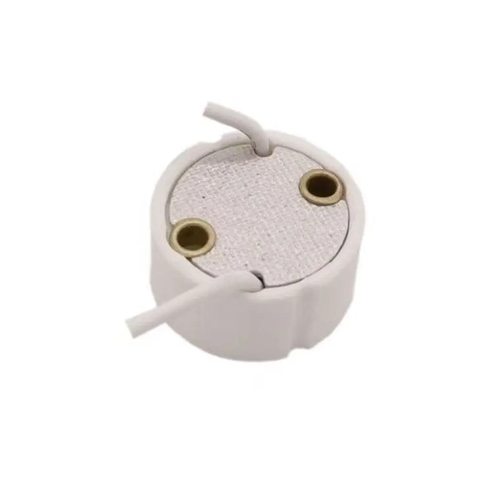 GU10 Ceramic Lamp Holder High-Temperature Resistant GZ10 Base with 10cm Silicone Wire Aging Tested for Halogen LED Bulb