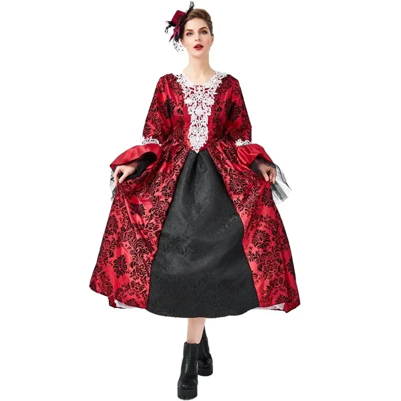 

New Halloween Cosplay Renaissance Medieval Gothic Vampire Costumes Full Set