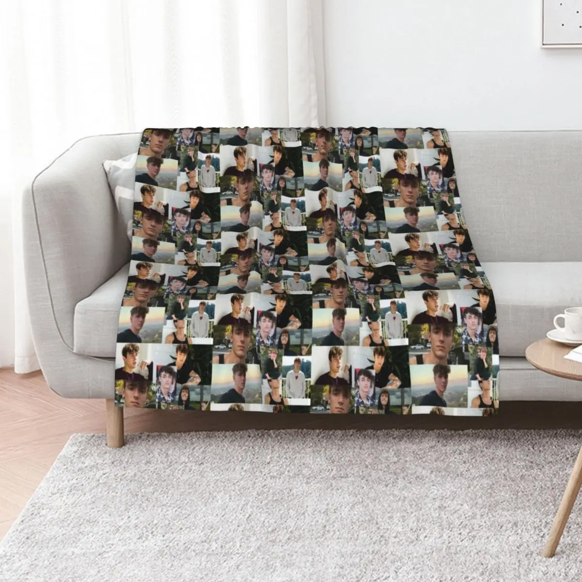 

Bryce Hall collage Throw Blanket Soft Beds Cute Plaid christmas decoration Flannel Blankets