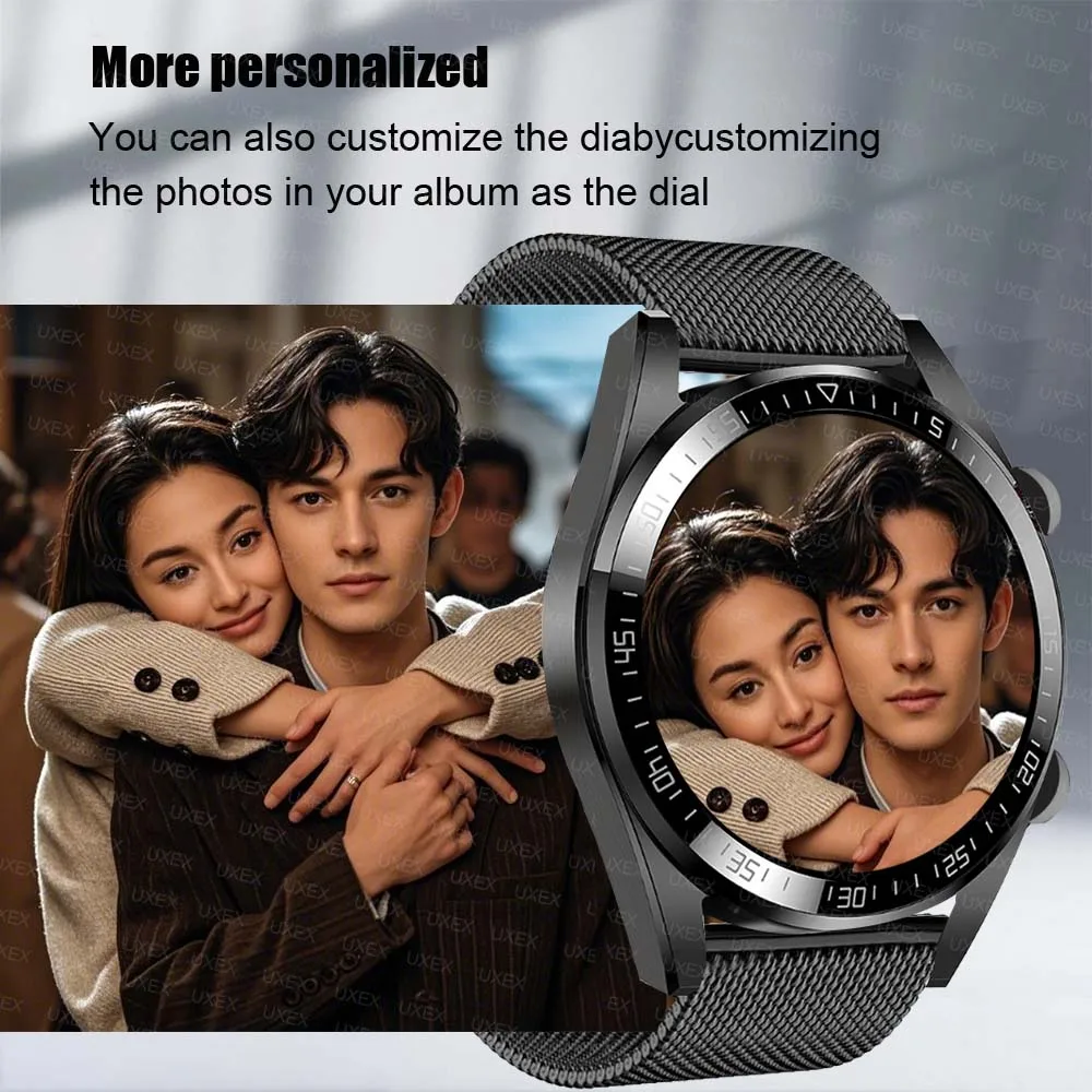 Smartwatch Biznesowy Męski Połączenia Bluetooth Ekran 1.52 Cala HD Monitorowanie Zdrowia Śledzenie Ruchu Prezent Świąteczny Zegarki Damskie