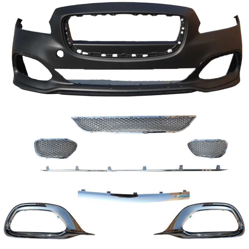 

For 2010-2019 for Jaguar XJ Maybach Style Front and Rear Bumper Kit ABS Plastic Body Exhaust Cut-Outs