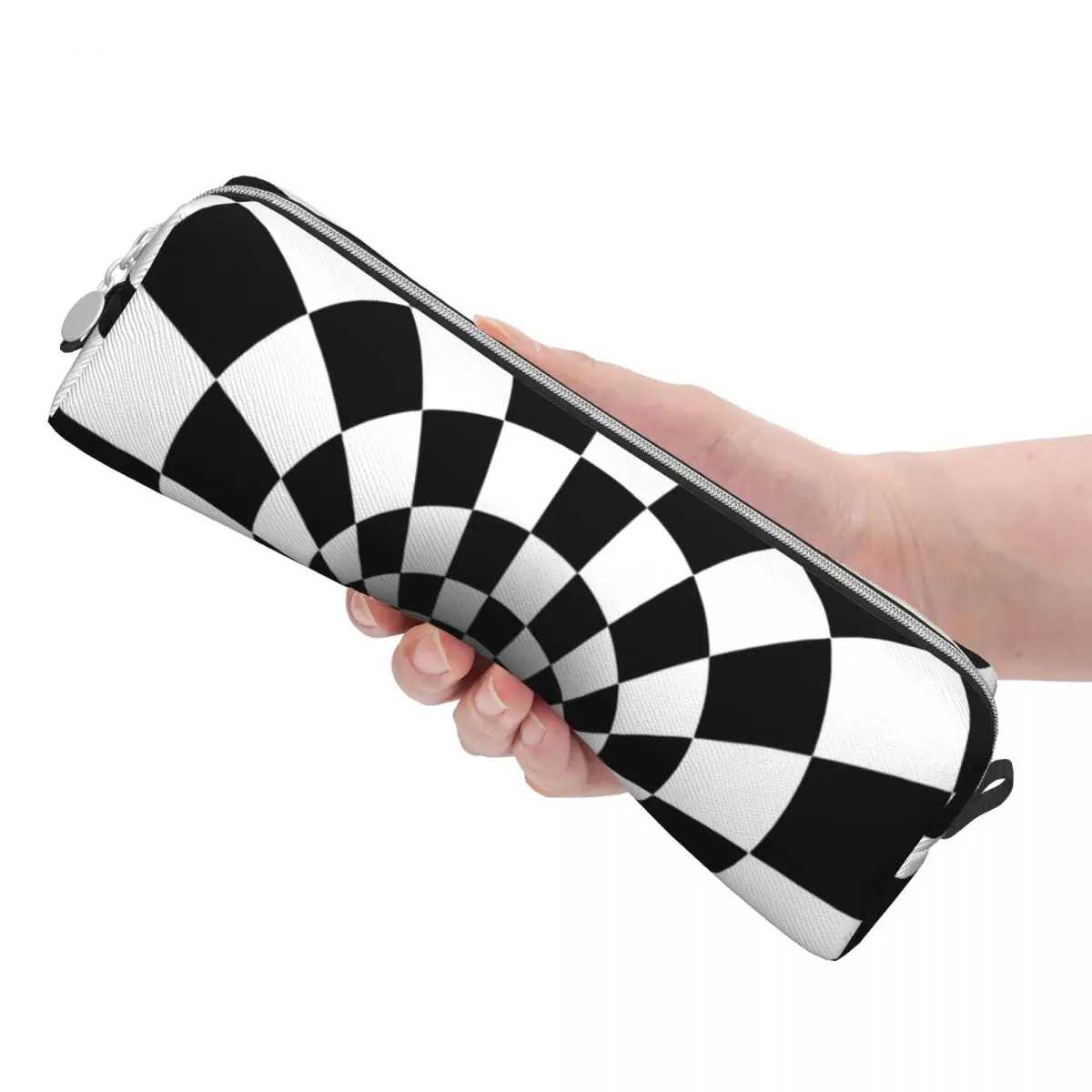 Creative Optical Illusion Black Hole Checkerboard Pencil Cases Pencil Box Pen Box for Girl Boy Large Bag Office Gifts Stationery