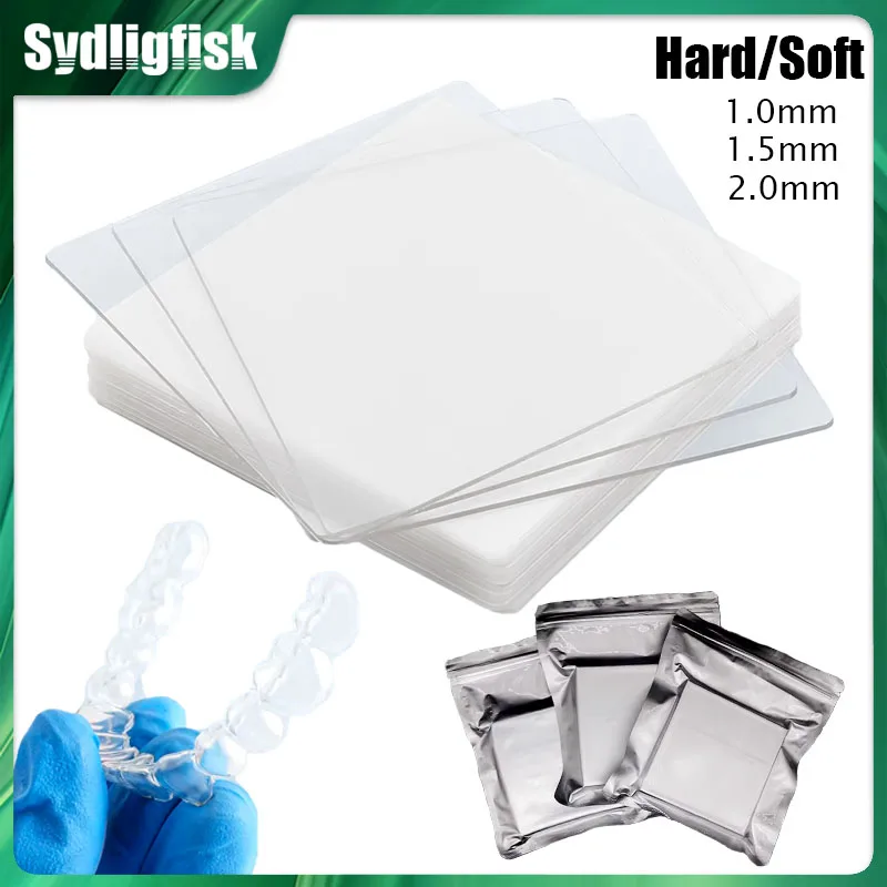 1Bag Dental Lab Thermoforming Material Vacuum Forming Sheet Soft/Hard Orthodontic Splint Retainer Slice Denture Model Mold Slice