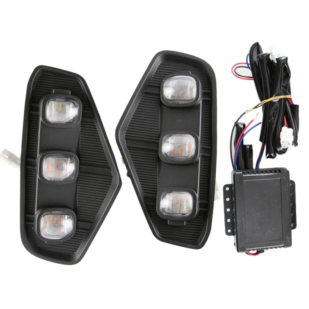 

1 пара комплектов дневных ходовых огней автомобиля, передний бампер, противотуманные фары для Nissan NAVARA NP300 2020 2021 2022, автомобильные аксессуары ﻿