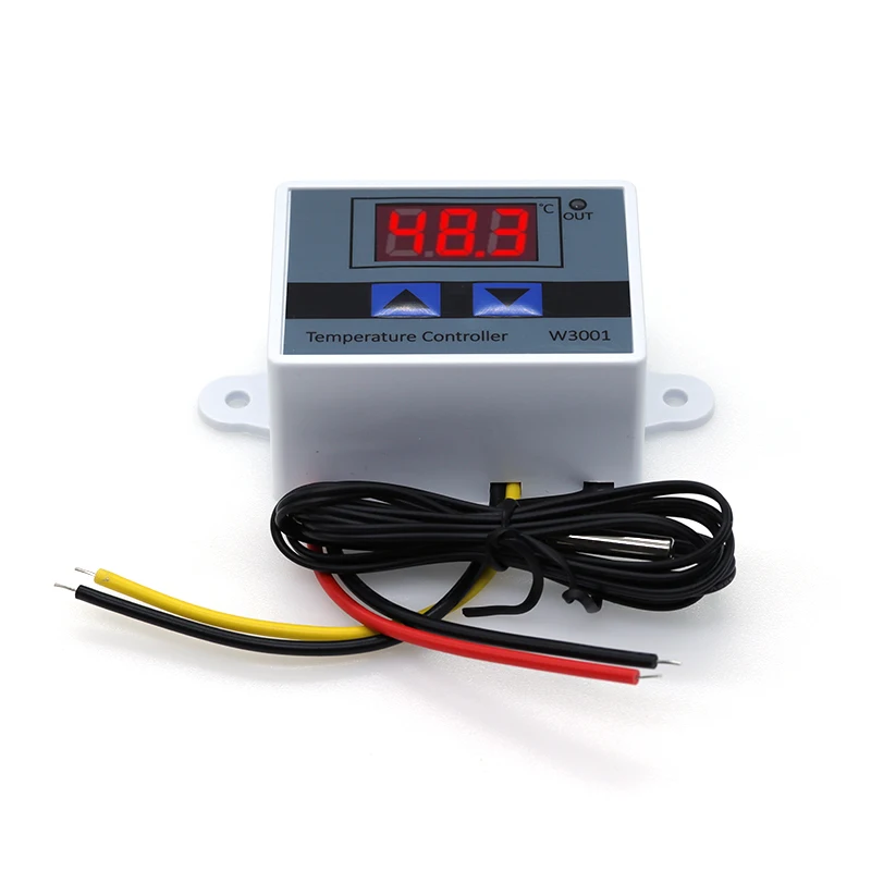 1-5Pcs XH-W3001 10A 12V 24V 220VAC Digital LED Temperature Controller For Incubator Cooling Heating Switch Thermostat NTC Sensor