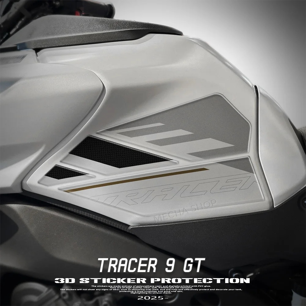 

3D resin sticker motorcycle accessories for Tracer 9 GT 2025 9GT tank pad protector