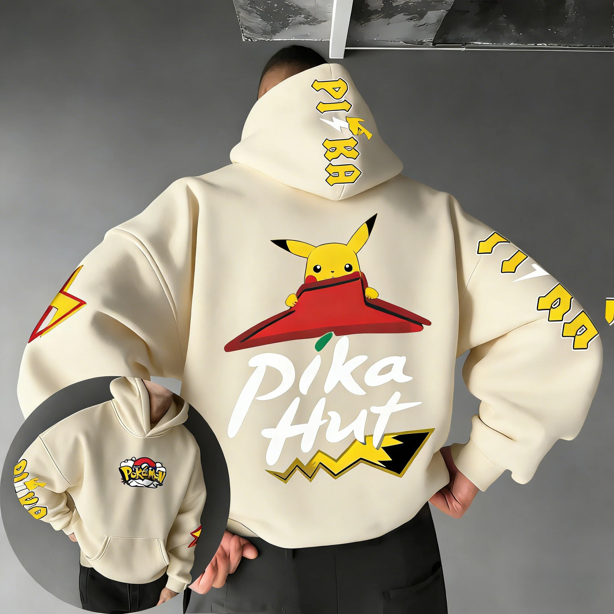 

2026 Pokémon Anime Pikachu Co Branded Cotton Hoodie Spring/Summer New Harajuku Men's and Women's Loose Casual Parent Child Top