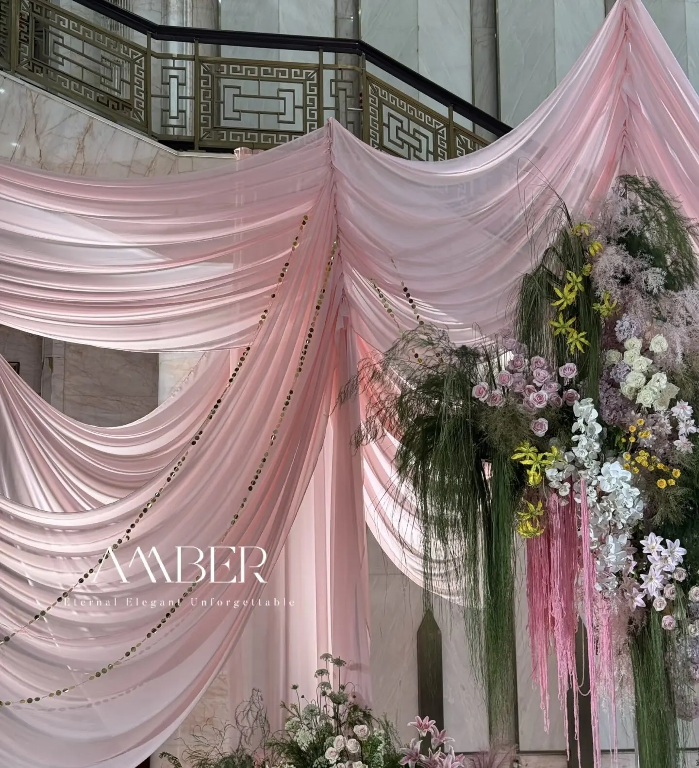 Pink Chiffon Fabric Ultra-Thin Han Chinese Clothing Performance Exhibition Background Sheer Fabric