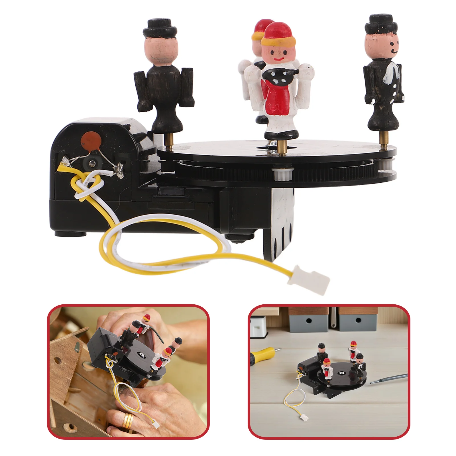 

Cuckoo Clock Rotating Platform Accessory Animated Movement Component Stable Replacement Part for Clock Repair and