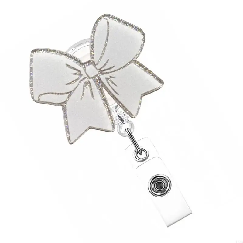 T5ea Bowknot Insignias con clip cocodrilo giratorio para enfermería doctor estudiante maestro consultorio trabajador