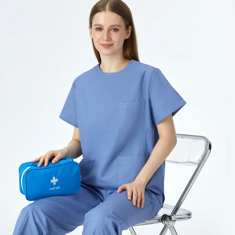 Women's Doctor Nurse Uniforms Medical Scrubs Dental Assistant Workwear Veterinary Suit Hospital Clinic Surgery Outfit 210