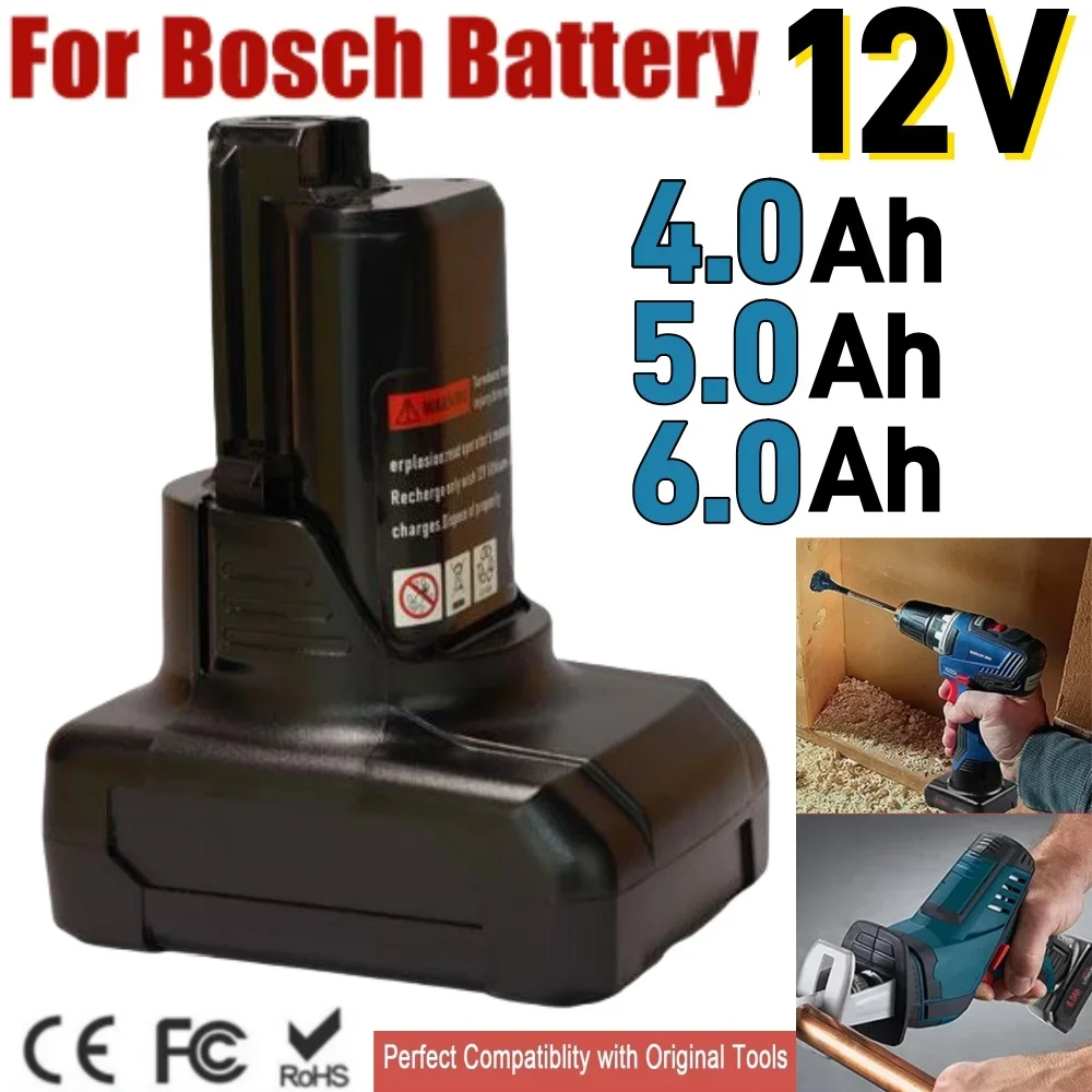 

12V Bosch 4.0/5.0/6,0 Ah Li-Ion BAT420 Ersatz Batterie für Bosch BAT411 BAT412 BAT413 BAT414 Batterie Cordless Power werkzeuge