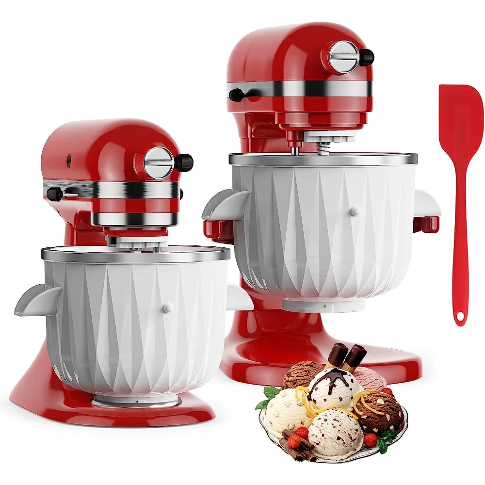 

2 Quart Frozen Ice Cream & Sorbet Gelato Maker for Kitchenaid Ice Cream Maker Attachment Compatible