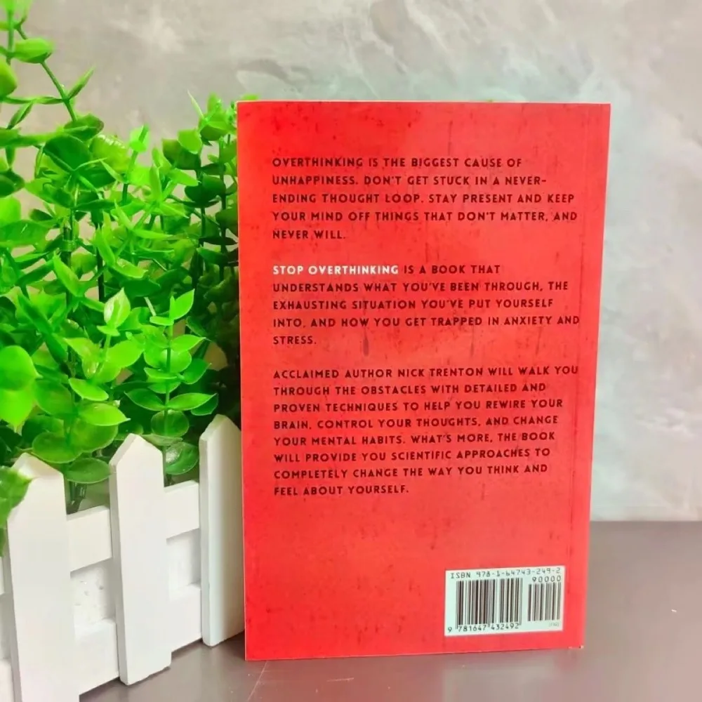 Stop Overthinking: 23 English Book Anxiety Relief Mind Calming Negative Thought Control Self Growth Psychology Reading Book