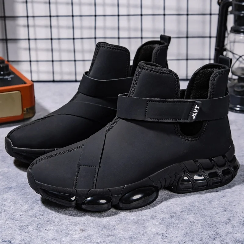 Fashion Ankle Boots Aniti Slip High Top Footwear 2026 Winter New Mens Casual Shoes Solid Colour Comfort  Flats Business Sneakers