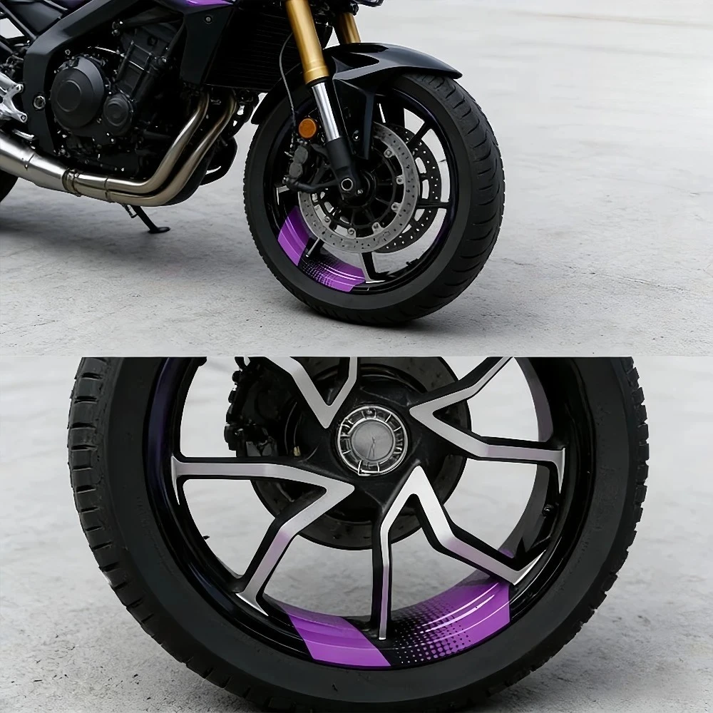 

2Pcs/Set Sport Arrow Wheel Rim Stickers Waterproof Vinyl Decals for 17-19 Inch Motorcycle Wheels Easy Install