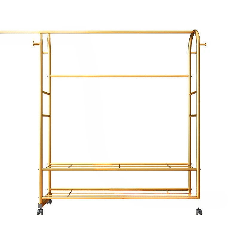 

Nordic Household Coat Rack Metal Clothes Hanger Bedroom Floor Standing Clothes Racks Clothing Store Balcony Clothing Drying Rack