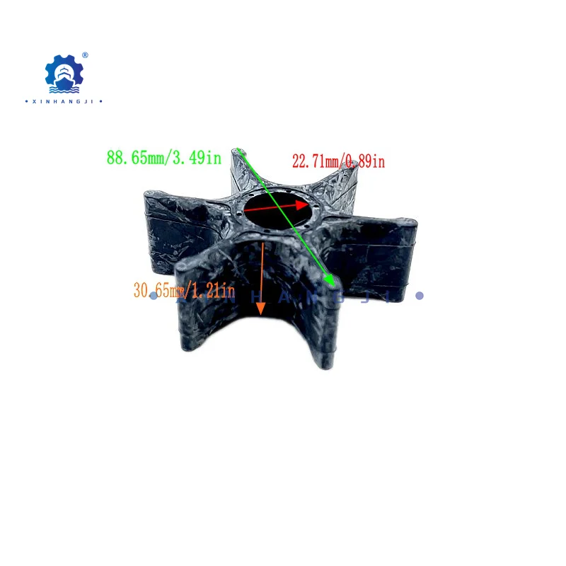 

6E5-44352-00 Крыльчатка водяного насоса для подвесного мотора Yamaha, 2-тактный, 100-250 л.с., 4-тактный, 75-275 л.с., 6E5-44352-00-00,6E5-44352-01
