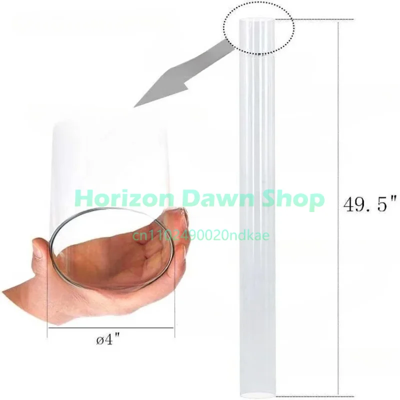 Gas Heater Accessories - Heater Glass Tube, Individual Foam Packaging With Silicone Washer