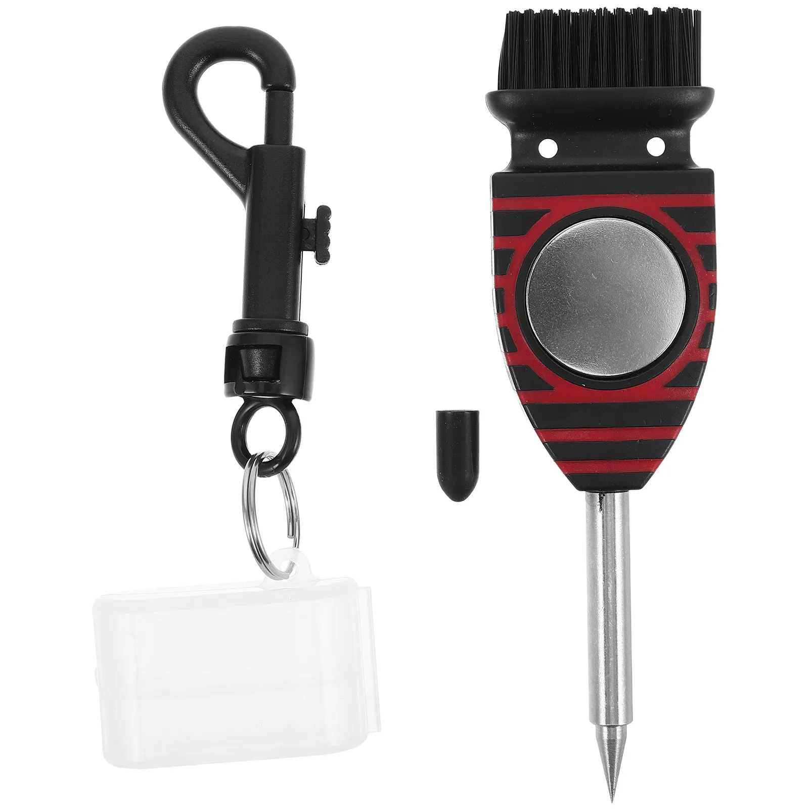 Versatile Golf Club Groove Cleaner Brush Stainless Steel Bristles Plastic Handle Compact Reusable Golf Supplies Groove Cleaner