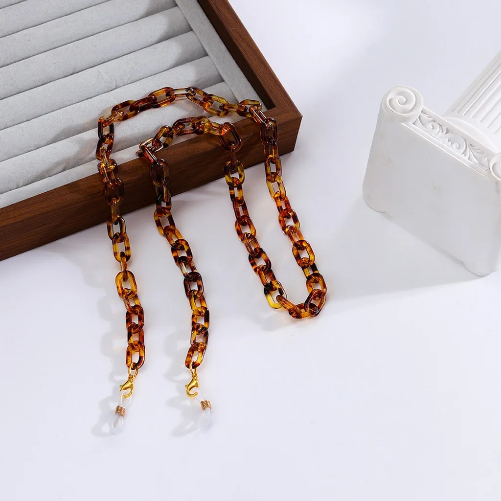 Fashion Eyewear Chain Adjustable Square Ring Glasses Holder Sunglasses Eyewear Lanyard Vibrant Colorful Glasses Chain For Daily