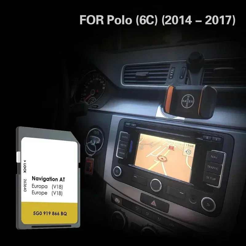 Suitable for VW POLO 6C AT V18 Gps Map Card Sat NAV 16GB Naving SD GPS Card Europe MIB1