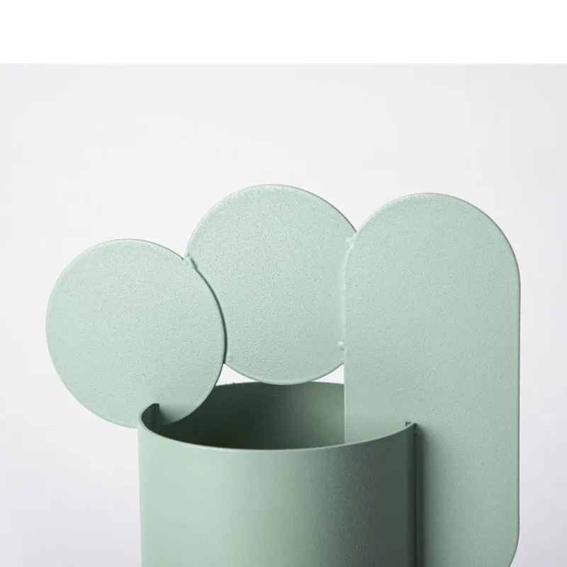 Nordic light luxury white and green metal flower ware, model room sales office, hotel and homestay with decorations