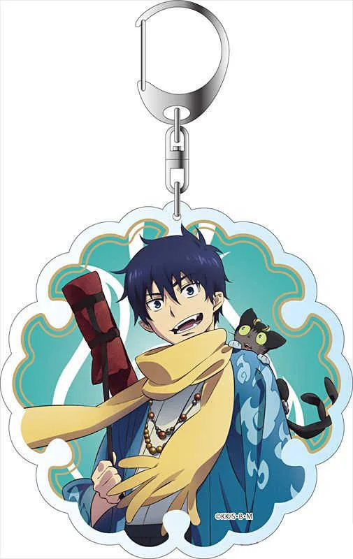 Anime Fans Gifts Charm Blue Exorcist Kyoto Saga Big Key Ring HD Character Mini Acrylic Keychain Ornament Series About 6cm