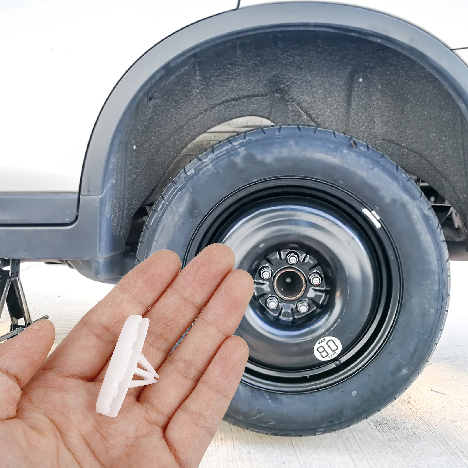 

6pcs Mud Flap Protector Plate Fixing Clips Durable Plastic Bumper Guard Retainer Fastener Rivet Compatible