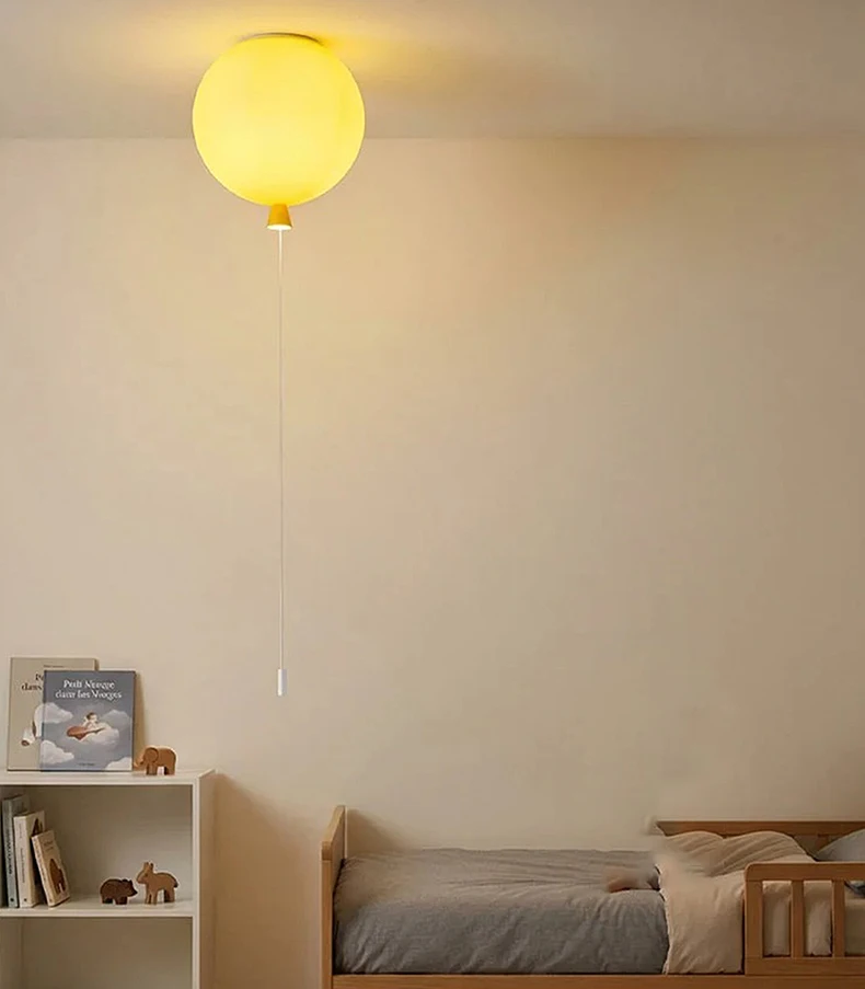 Yellow Blue White Red Glass Ceiling Light Balloon