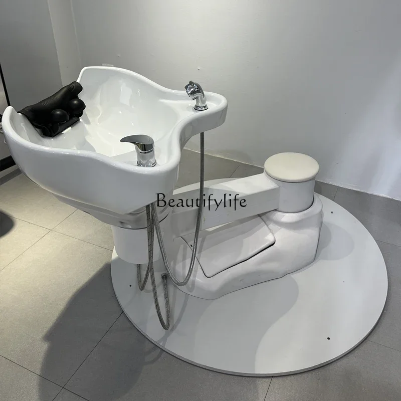 High-Grade Hair Saloon Dedicated Punch Bed Movable Multifunctional Rotating Electric Shampoo Chair