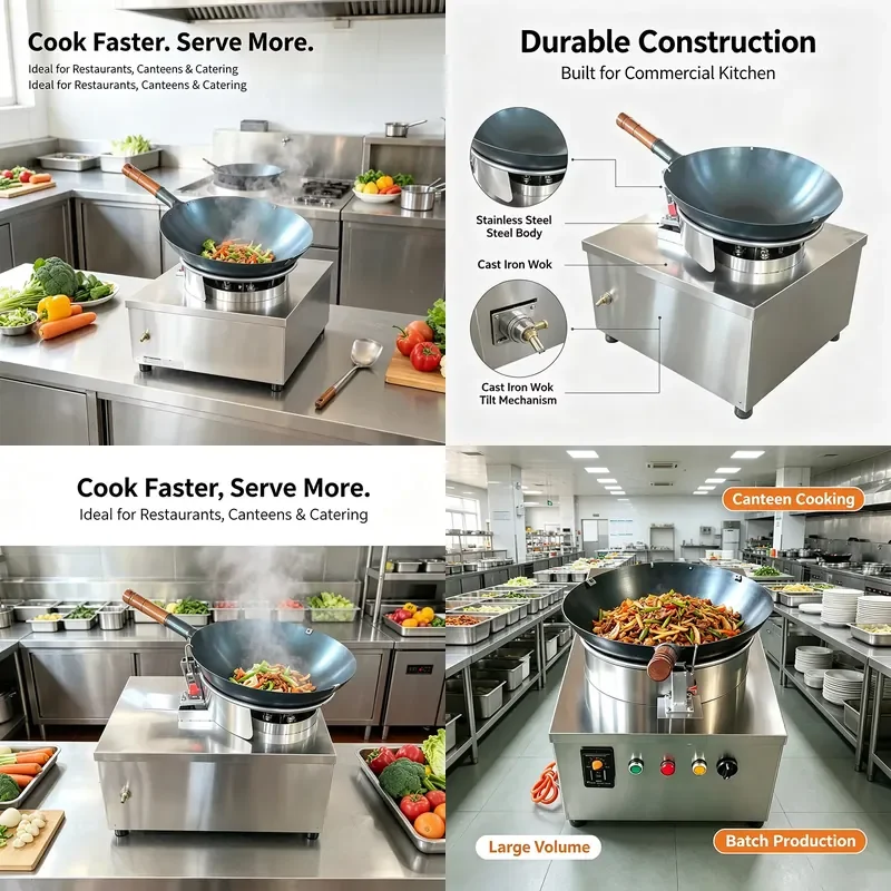 for HN QDMECH Easy to Clean Stainless Steel Commercial Kitchen Appliance Imitation Manual Stir Fry Robot Automatic Wok