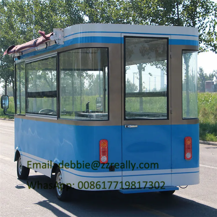 2019 아름다운 전기 식품 트레일러 푸드 트럭, 주방 장비 포함, 최대 속도 60km