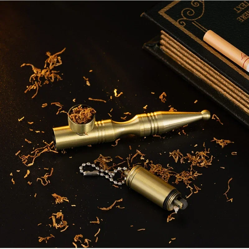 Creative Personality Kerosene Lighter Two-in-one Multi-function Trolley Filter Pipe Lighter Men's Gift for Father view 3