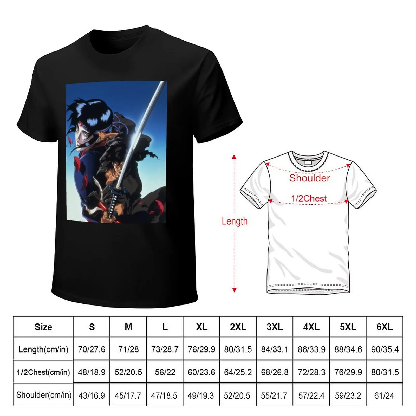 Ninja scroll Classic T-Shirt Graphic Print Short Sleeve T-Shirt