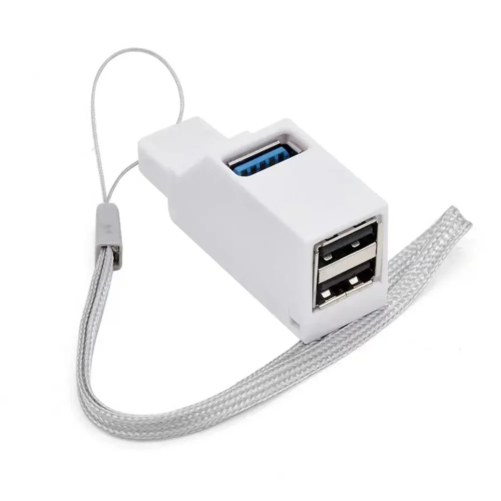 Portable Multi-Port HUB Splitter USB 3.0 High-Speed 3-Port Expander Plug and Play Compact for Laptops Tablets Desktops