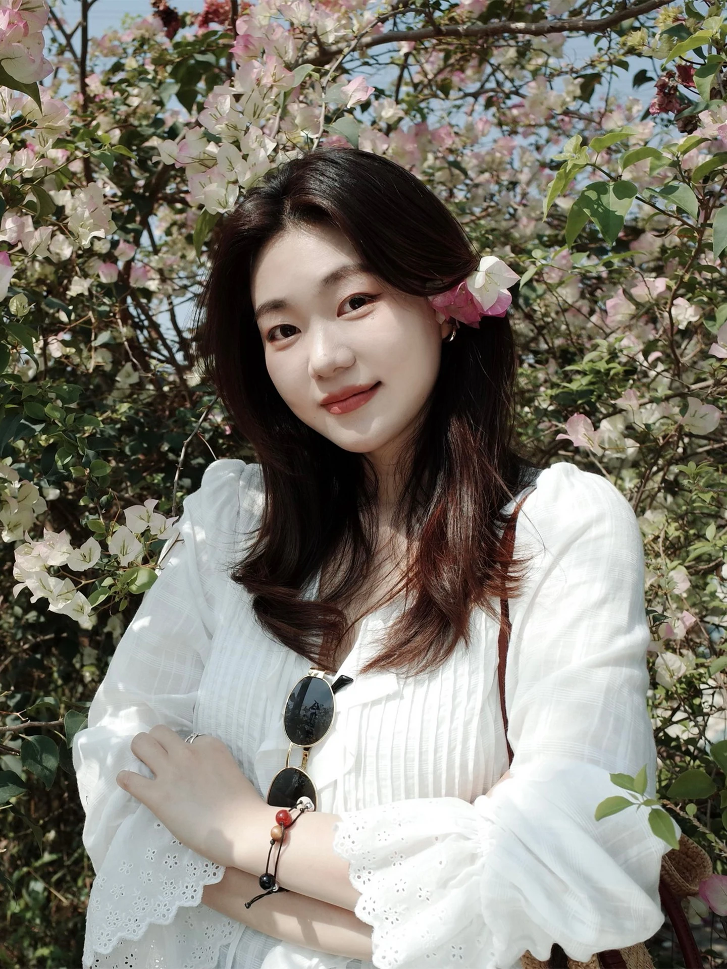 

Женская рубашка Sweet Style больших размеров, 7P, из хлопковой марли, весенний дизайн, повседневная, свободного кроя, с длинным рукавом, V-образный вырез, для ежедневной носки