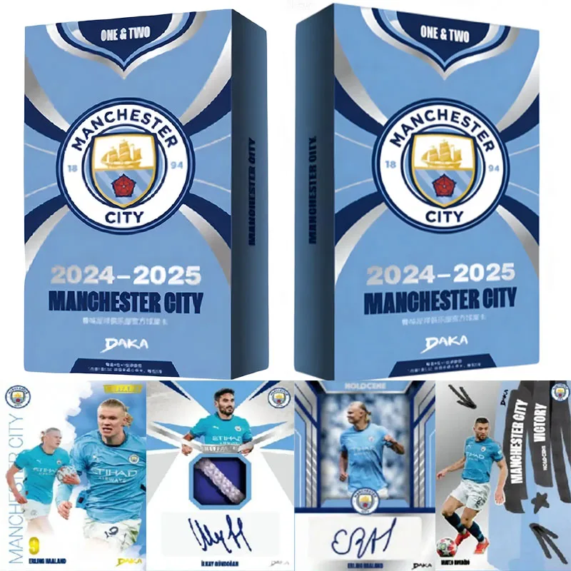 

Оригинальные коллекционные карточки DAKA 2024-25 серии ONE & TWO с изображением футбольных звезд ФК «Манчестер Сити» — подарок для фанатов