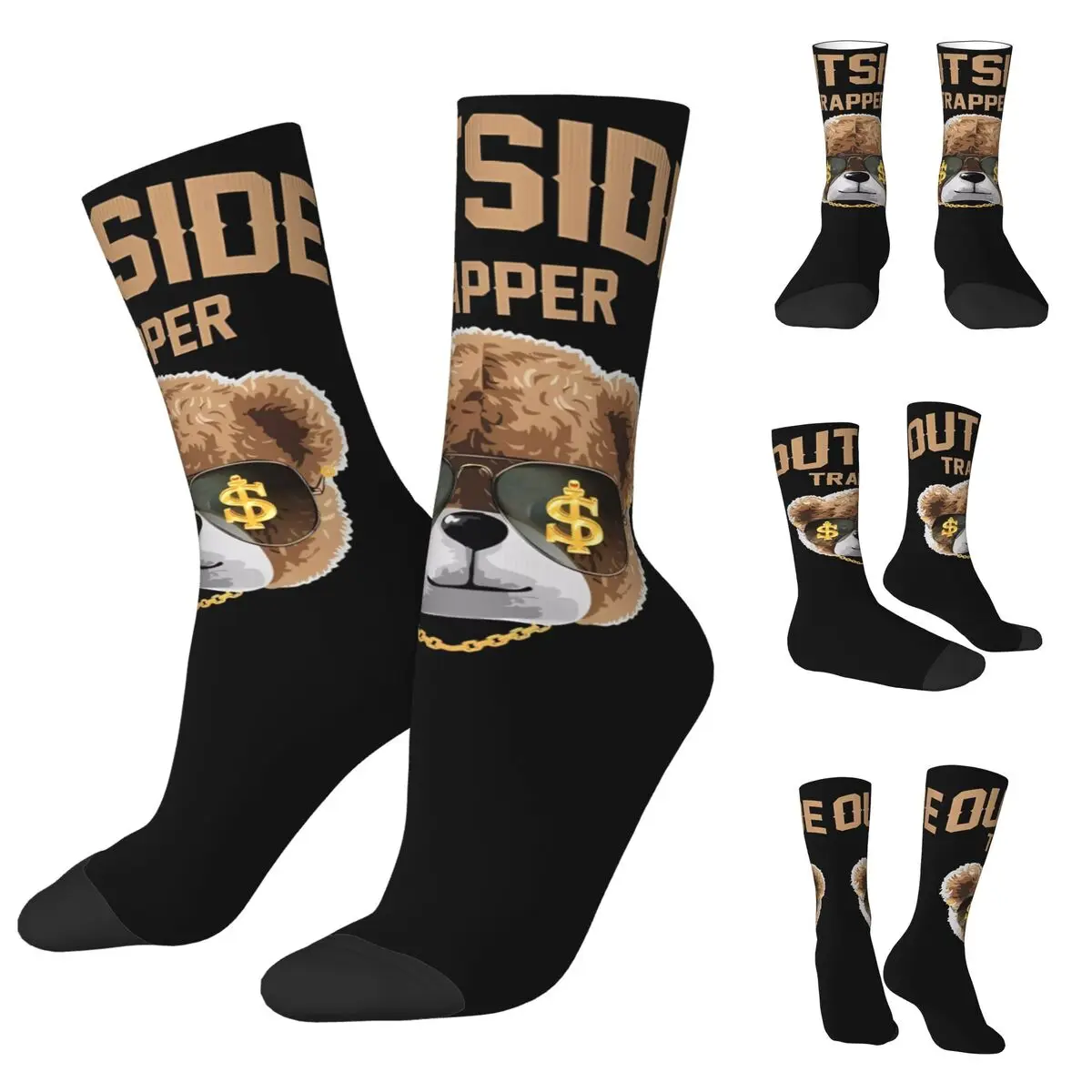 Teddy Bear Men and Women printing Socks,Motion Applicable throughout the year Dressing Gift