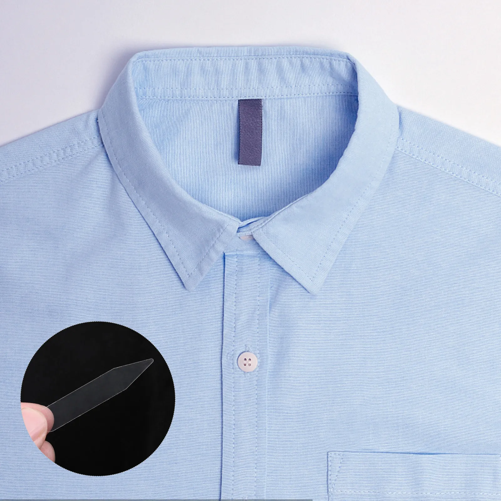 300Pcs Collar Support Transparent Heat Resistant Collar Stay Shirt Stiffener Daily Formal Wear Accessory Supplies