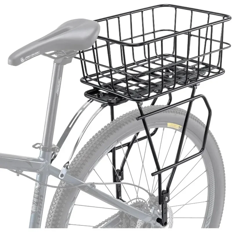 

Bike Cargo Rack for Disc Brake/Non-Disc Brake Mount - Bicycle Pannier Rack, Touring Carrier