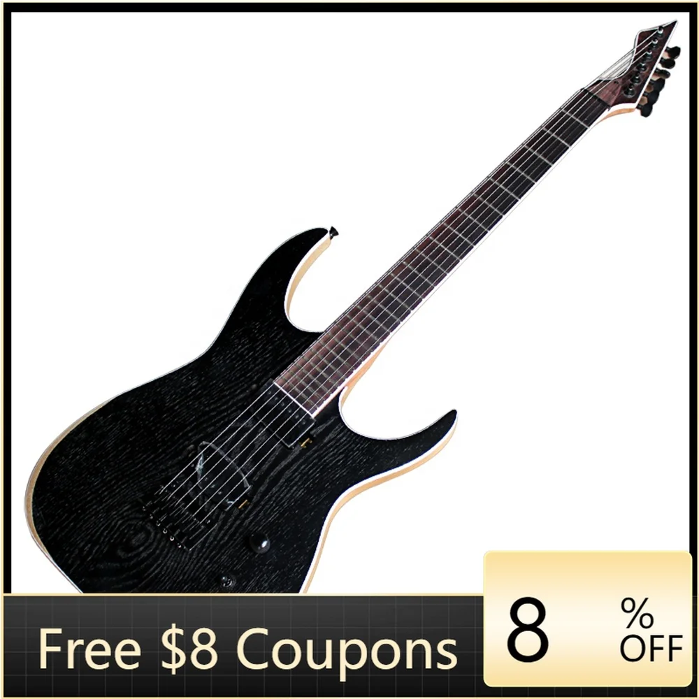 

STLFFactory Outlet- 6 Strings Matte Black Electric Guitar With 24 Frets,Rosewood Fingerboard