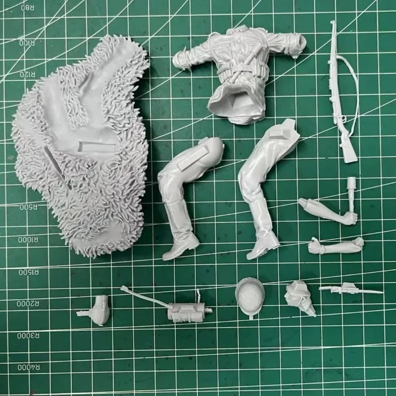 1/16 Scale Resin Figure Model Kit History Miniature Sculpture Fireline Infantry 1 Person Unassembled & Unpainted DIY Diorama Toy