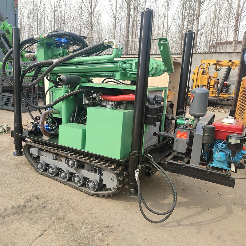 

Индивидуальная дизельная пневматическая дрель 180 м, портативная гусеничная установка для бурения водяных скважин глубоких скважин